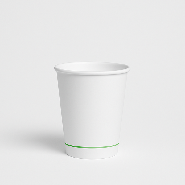 8oz Aqueous Coated Coffee Cups – Single Wall White (Carton of 1000)